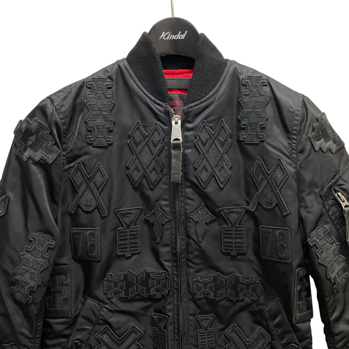 MARCELO BURLON×ALPHA ボンバージャケット ブラック サイズ XS