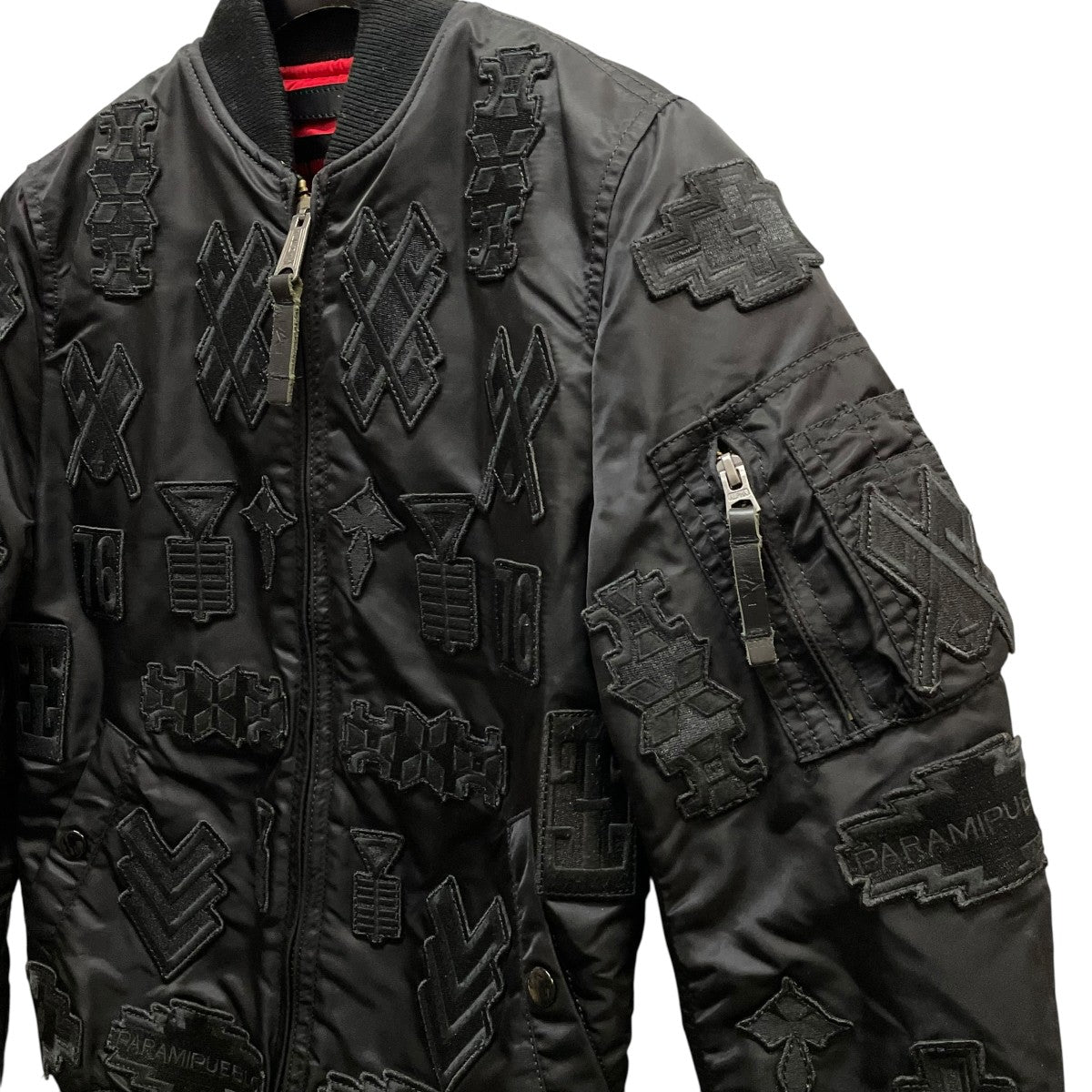 MARCELO BURLON×ALPHA ボンバージャケット ブラック サイズ XS