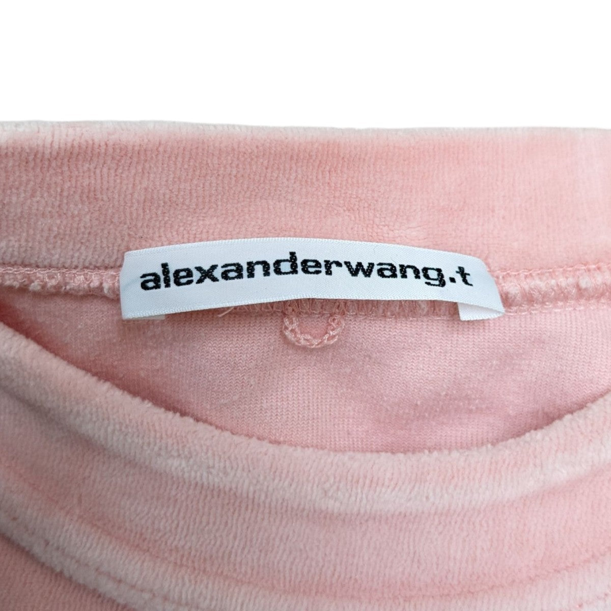 【美品】  ALEXANDER WANG / アレキサンダーワン | ワンポイントロゴ オーバーサイズ スウェット | S | ピンク | レディース alexander wang．t(アレキサンダーワンティー) ベロアスウェット