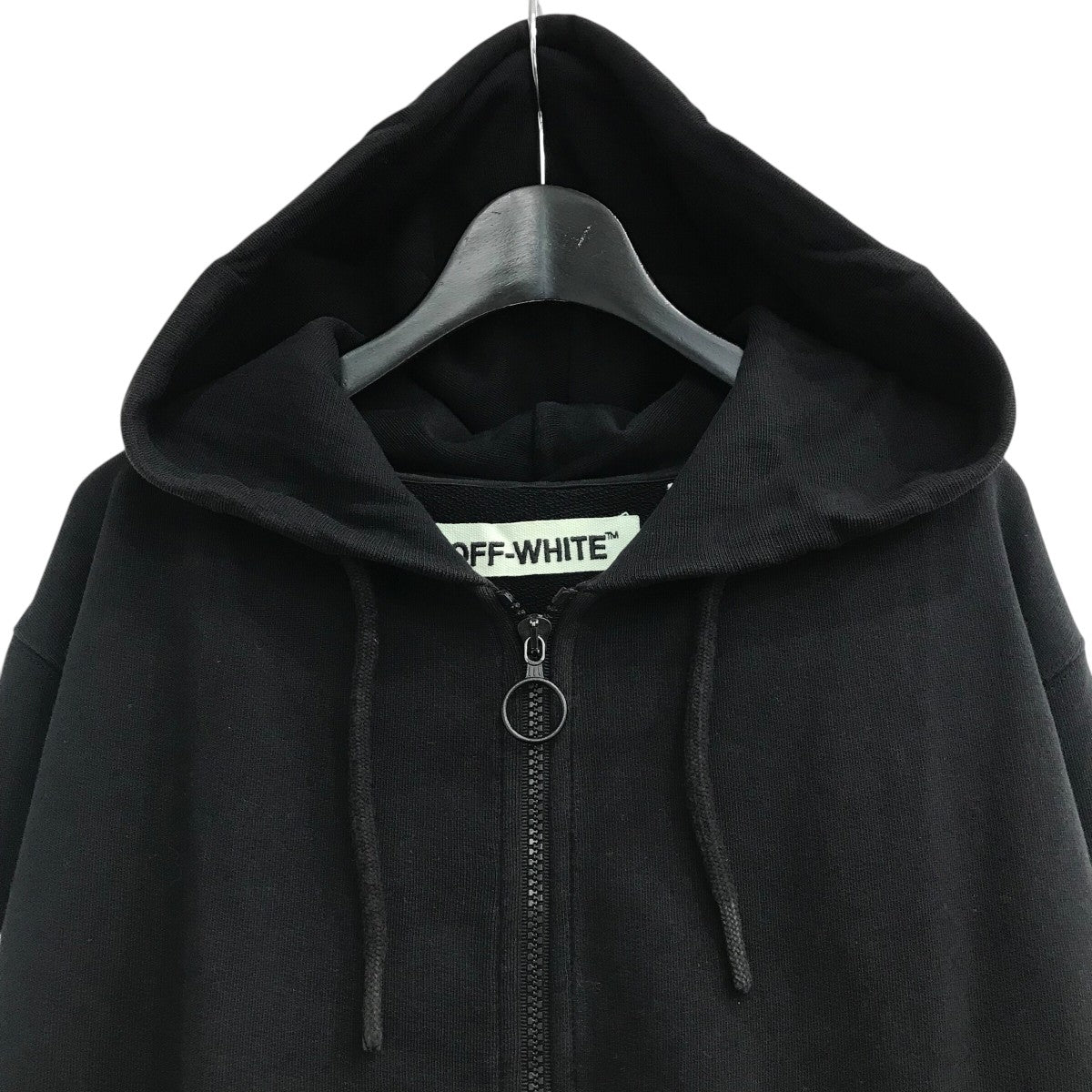 OFFWHITE(オフホワイト) プリントジップアップパーカー ブラック