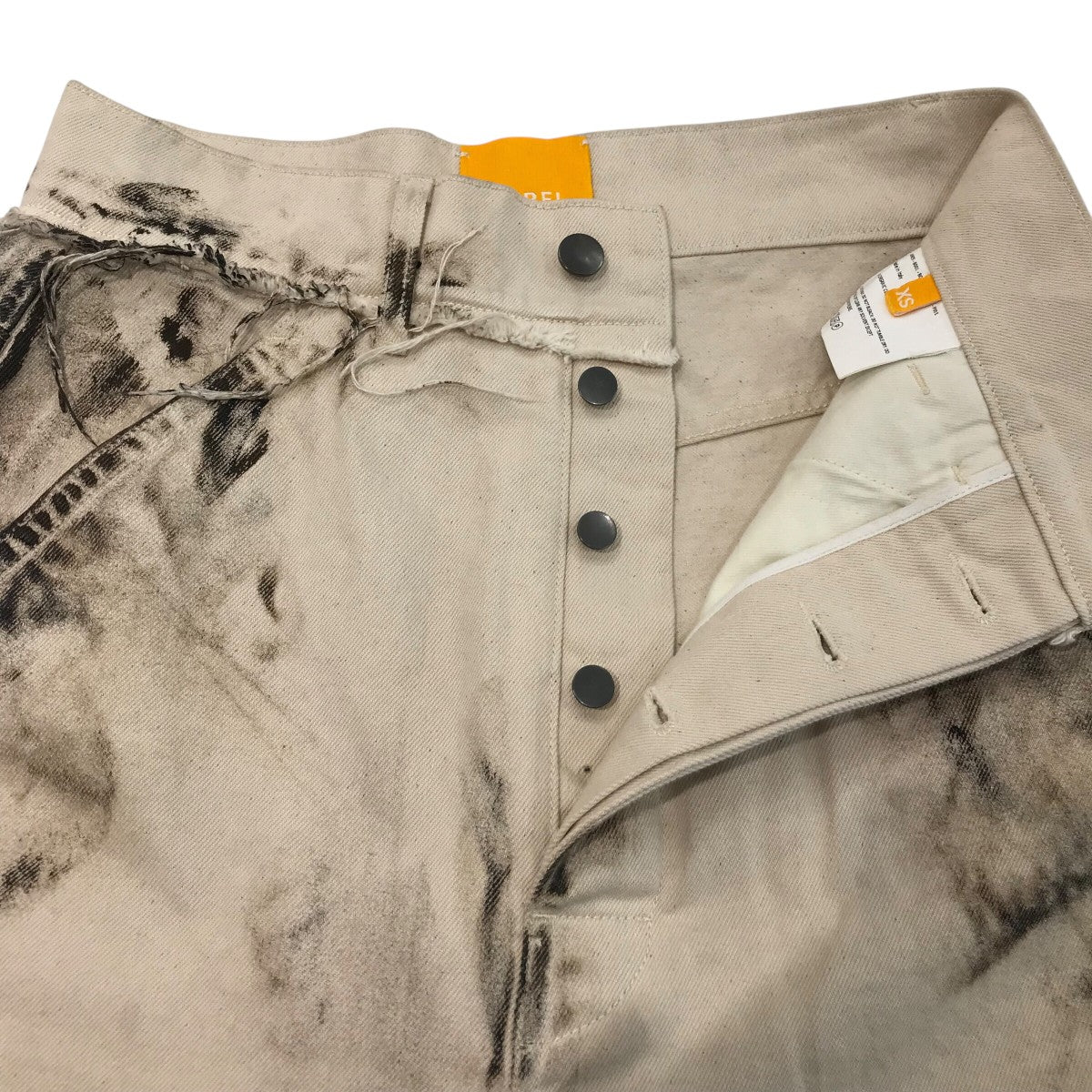 AIREI 25SS「DIRT EFFECT DENIM BIG FIT PANTS」ムラ染めデニムパンツ 古着・中古-3枚目のアイテム画像