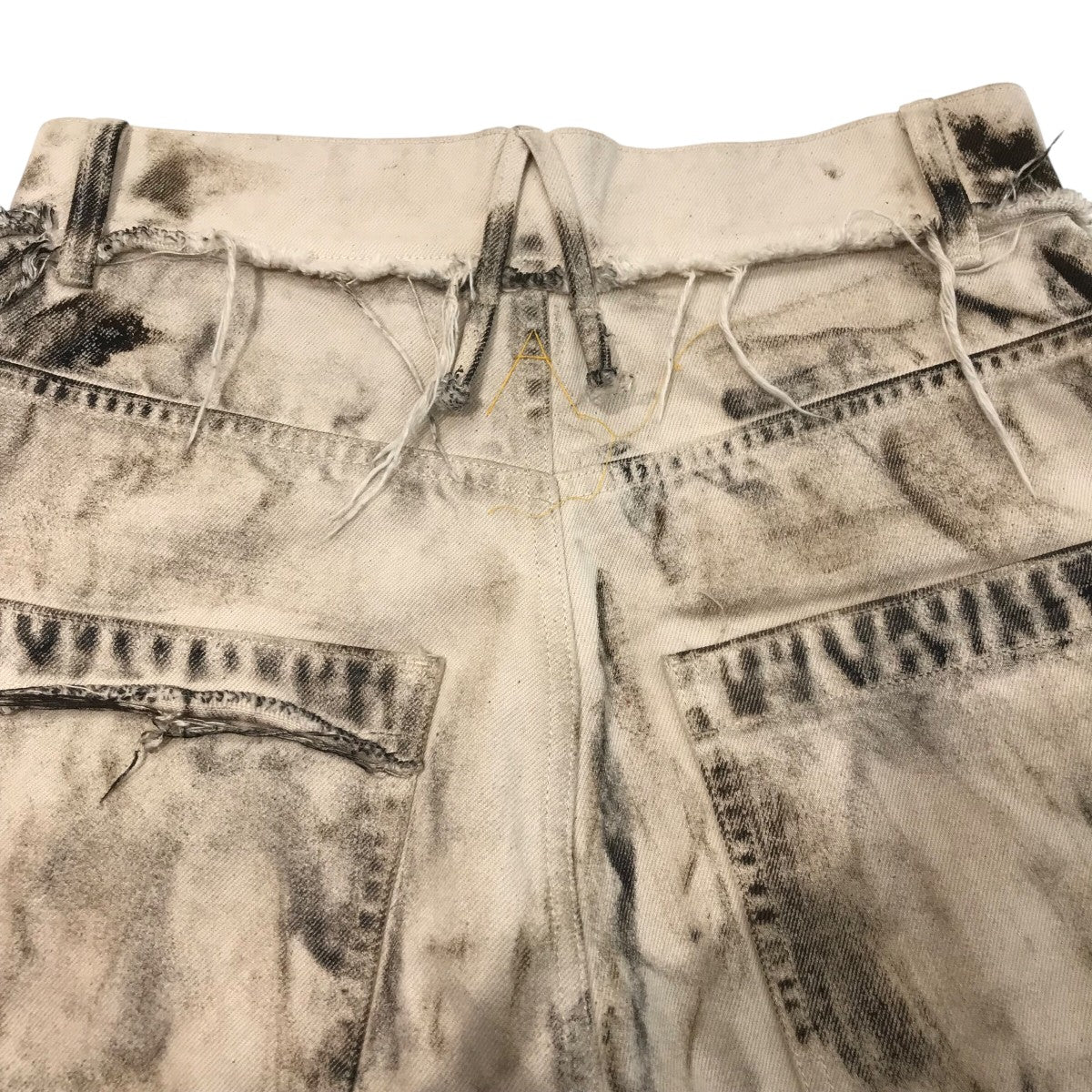 AIREI 25SS「DIRT EFFECT DENIM BIG FIT PANTS」ムラ染めデニムパンツ 古着・中古-4枚目のアイテム画像