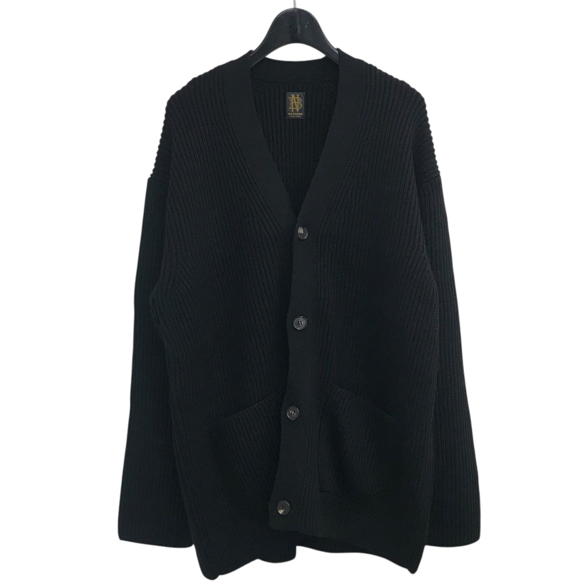 BATONER(バトナー) 「SOLID WOOL RIB CARDIGAN」リブカーディガンBN
