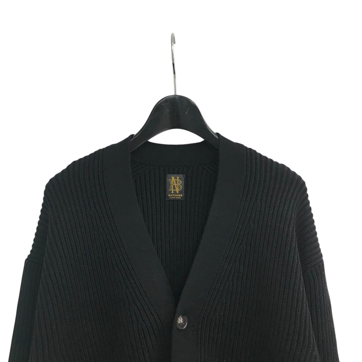 BATONER(バトナー) 「SOLID WOOL RIB CARDIGAN」リブカーディガンBN