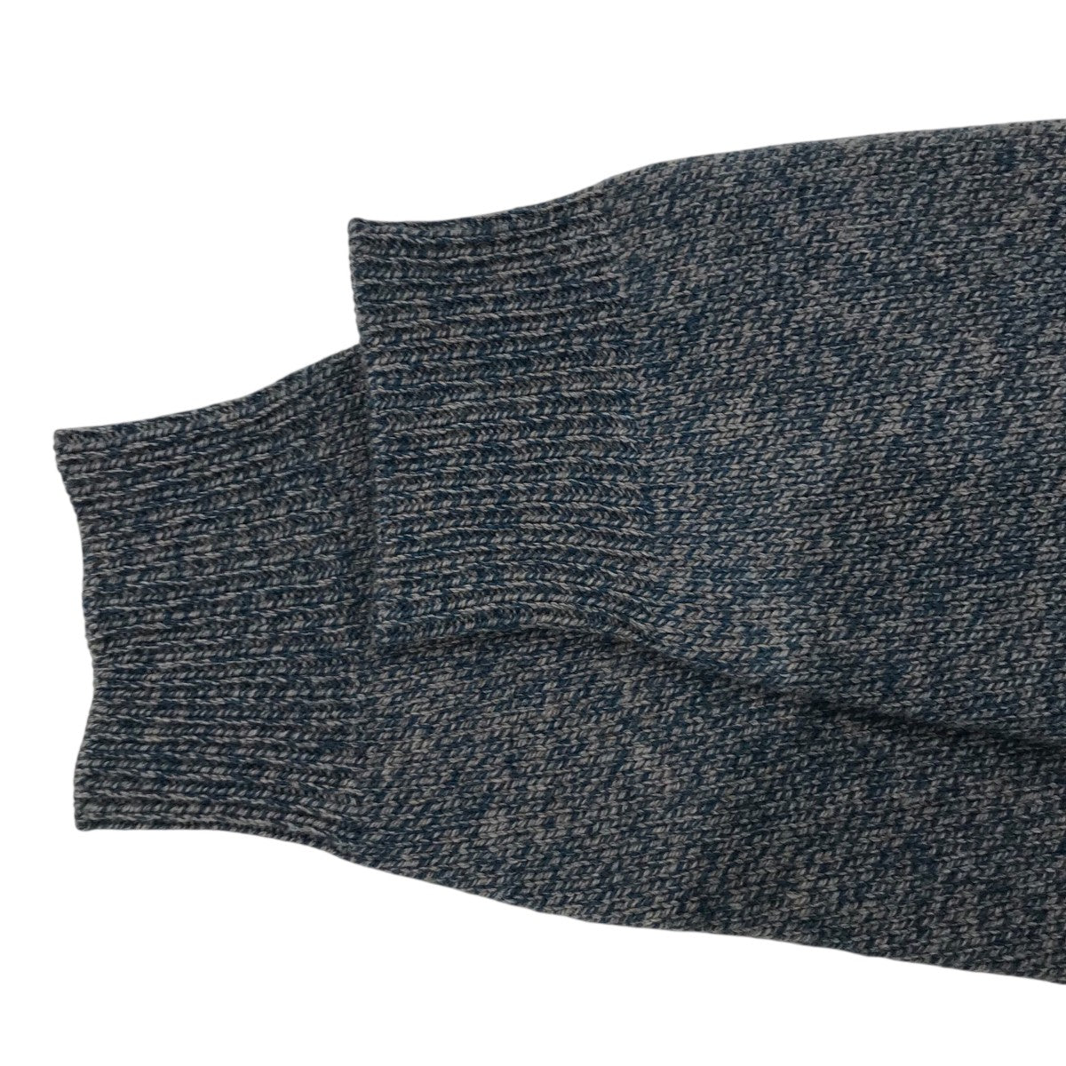 ATON(エイトン) モックネックミックスニット7031624 7031624 ブルー