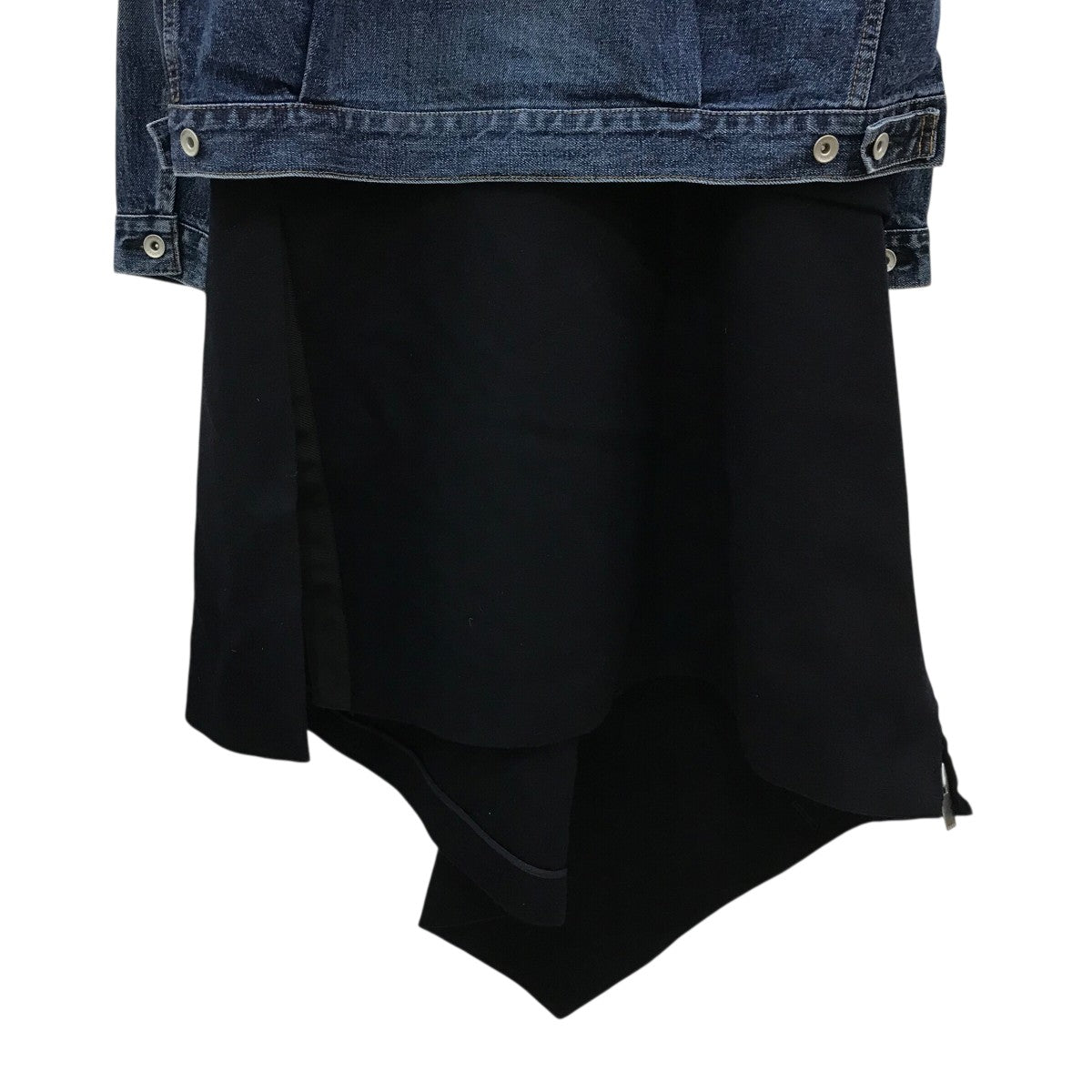 サカイ/sacai ブラックデニム　バンダナドッキングワンピース サカイ/sacai ブラックデニム バンダナドッキングワンピース