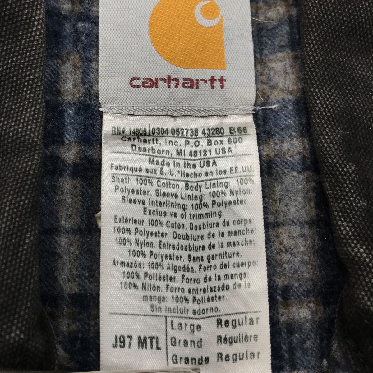ローズ L Carhartt カーハート デトロイトジャケット J97 Carhartt(カーハート) / デトロイトジャケット/USA製/ジャケット