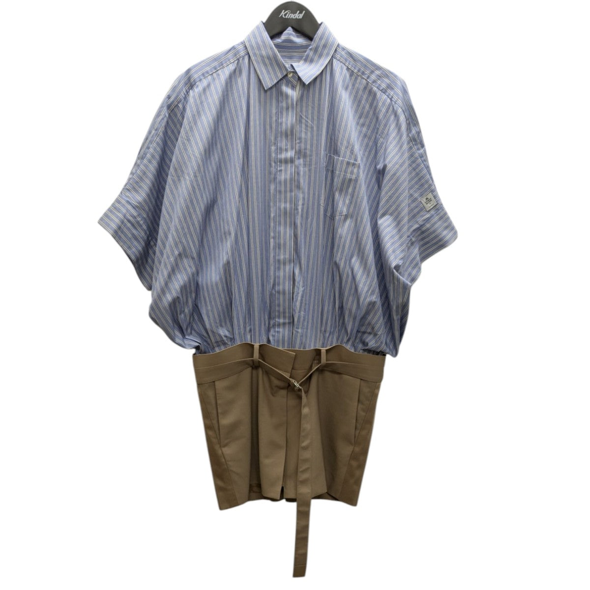 sacai(サカイ) ドッキングシャツワンピース 23-06525 ブルー