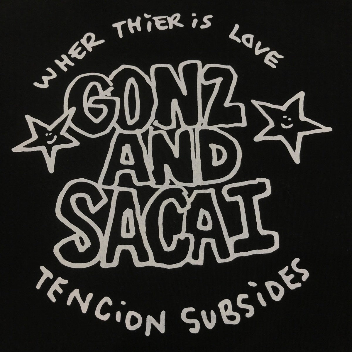 【送料関税込】sacai × Gonz ★ コラボレーション 長袖Tシャツ 送料関税込♢sacai x Gonzコラボ One Love 長袖Tシャツ Tシャツ