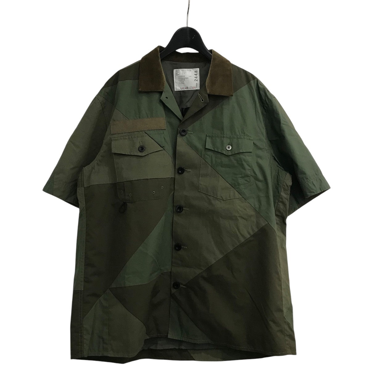 sacai(サカイ) 「Hank Willis Thomas Solid Mix Shirt」切替半袖