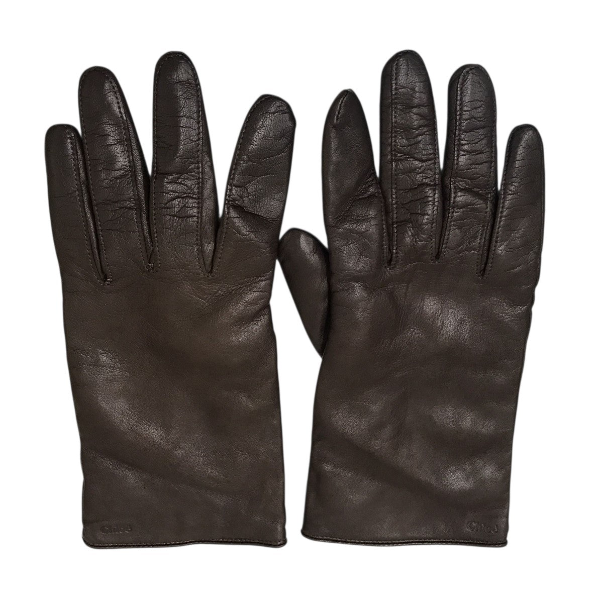 ◆新品◆Chloe ロング革手袋　ダークブラウン Chloé ブラウン ロンググローブ ◇新品◇Chloe ロング革手袋 ダーク