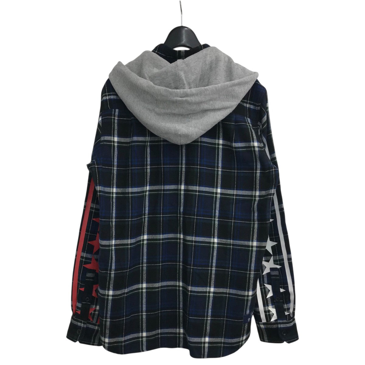 「DETACHABLE HOOD REGULAR COLLAR FLANNEL CHECK SHIRT」フーデッドチェックシャツUE 189019