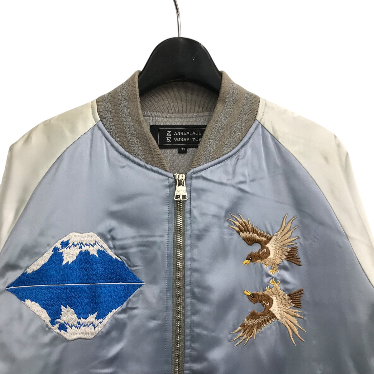 ANREALAGE(アンリアレイジ) スカジャン ブルー×グレー サイズ 44