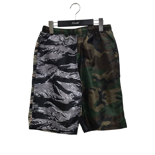 SOPHNET．(ソフネット) カモフラージュ柄ナイロンショートパンツSOPH