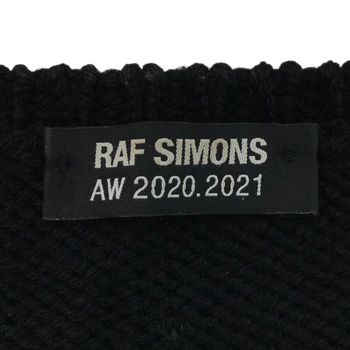 【名作】raf simons クロップドセーター RAF SIMONS(ラフシモンズ) クロップドニット ブラック サイズ M
