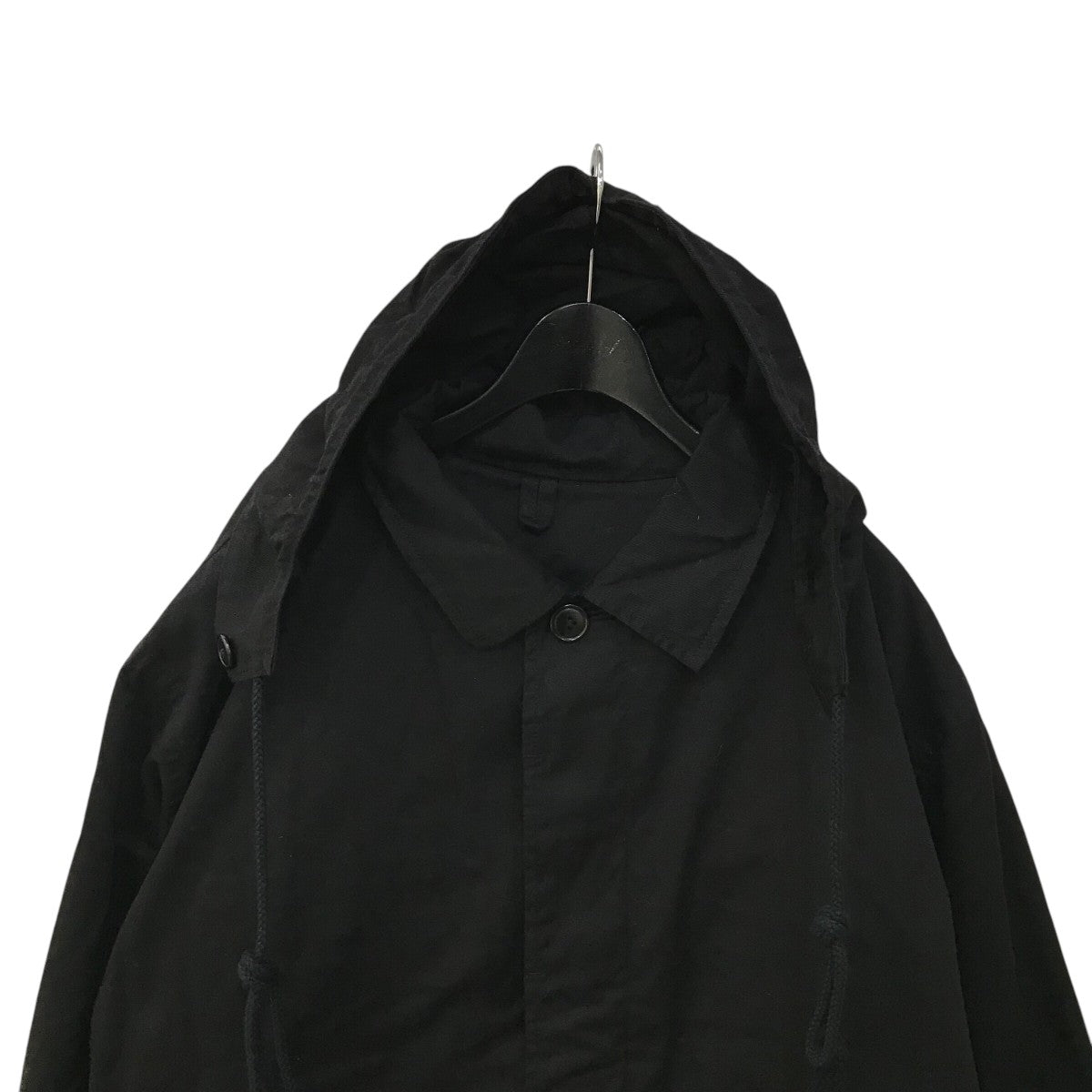 ヨウジヤマモトプールオム ブラック モッズコート サイズ3 ヨウジヤマモトプールオム YOHJI YAMAMOTO POUR HOMME ウール