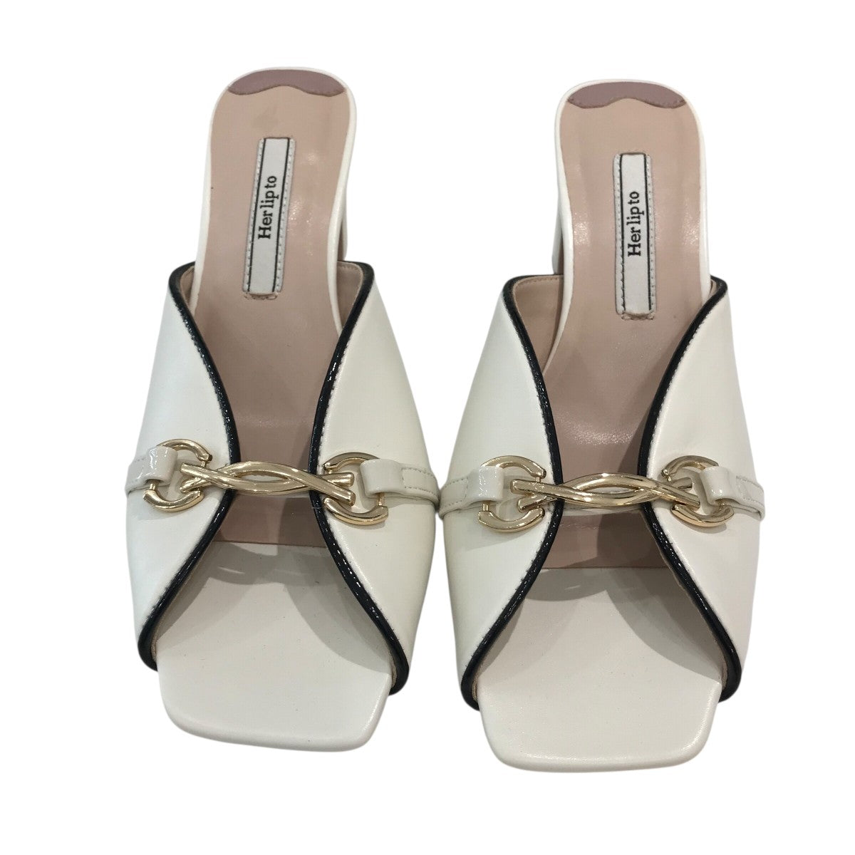 「Bit Square-Toe Mules」サンダル