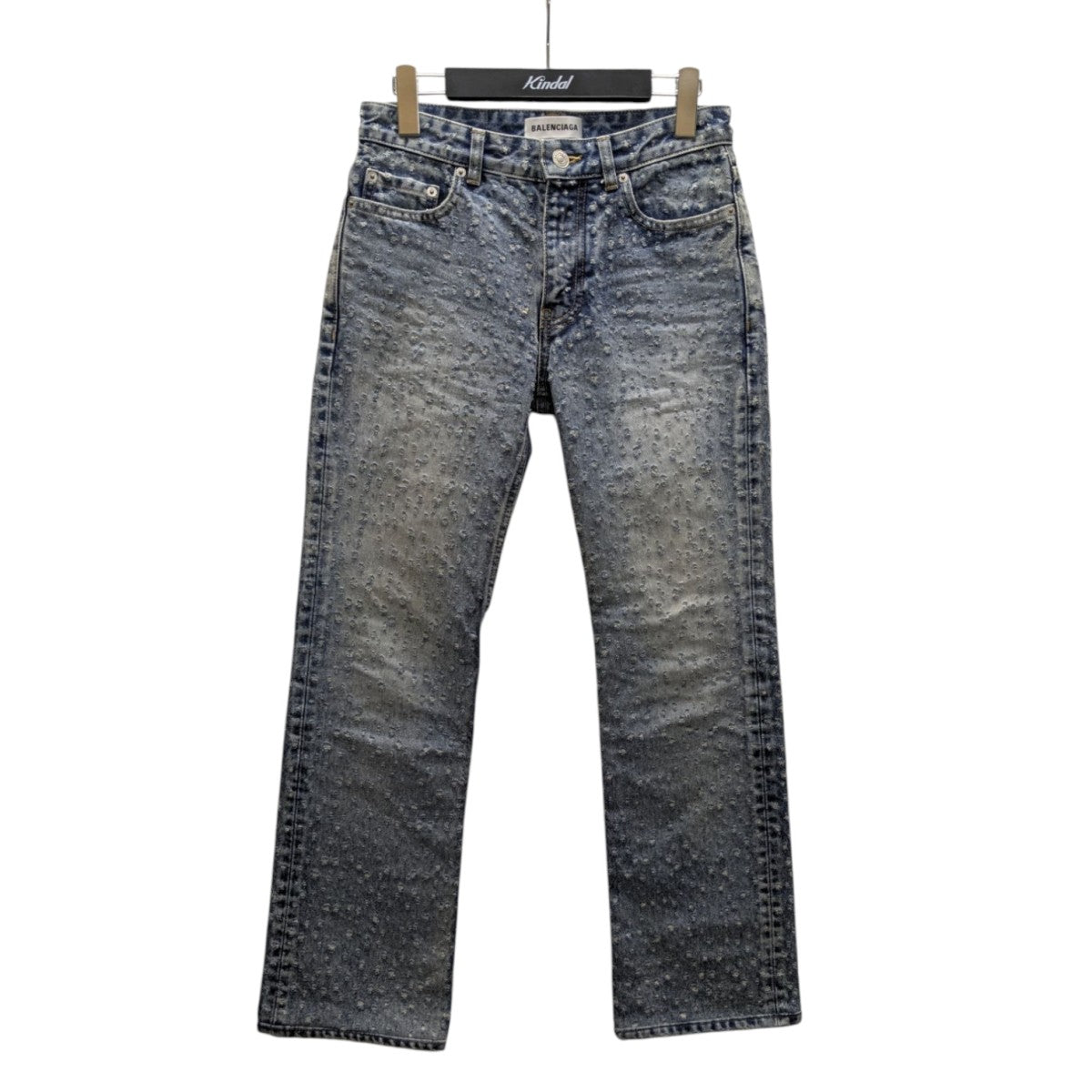 BALENCIAGA distressed straight leg jeansダメージ加工デニムパンツ681734 古着・中古-1枚目のアイテム画像