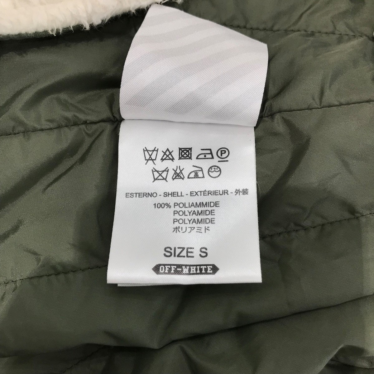 OFFWHITE(オフホワイト) ライナー付モッズコート カーキ サイズ S