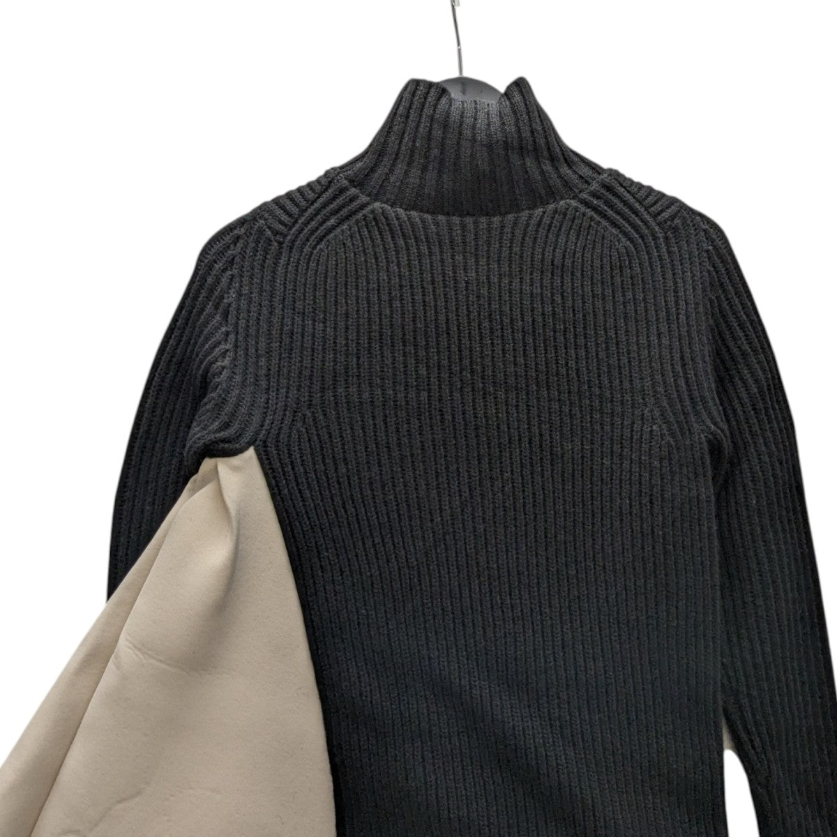 sacai(サカイ) Wool Knit x Satin Bonding Dressニット切替