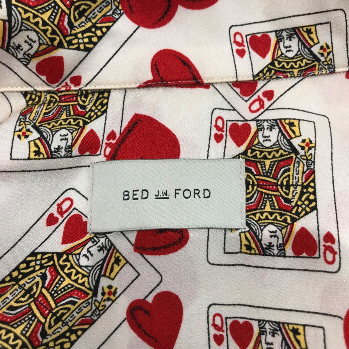 日本に BED J．W． B 18SSトランプ柄シャツ18SS FORD(ベッドフォード) トップス
