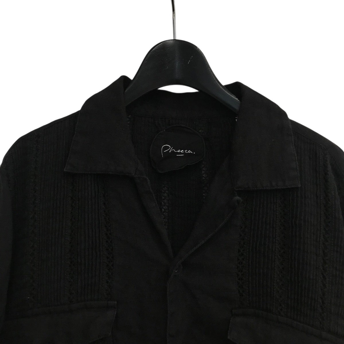 Pheeta × UNITED ARROWS / 長袖シャツ/1/リネン/BLK/無地/8951-699-0029 8001000951813_3.jpg?v=