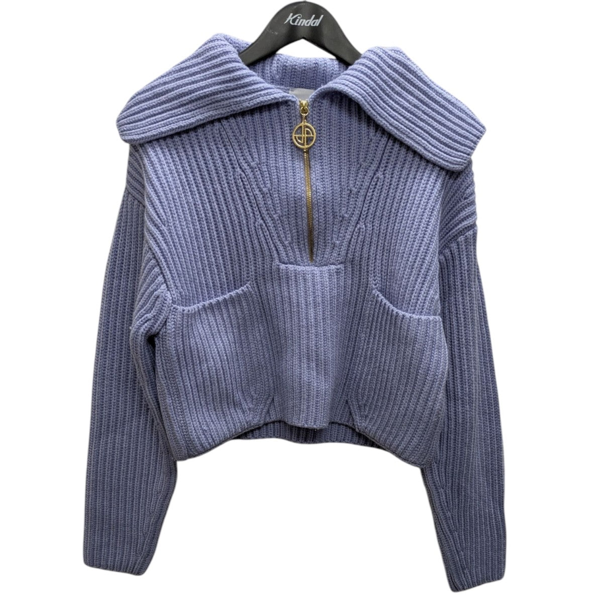 Patou(パトゥ) セーラーカラーハーフジップリブニット 22A-KN090-8055