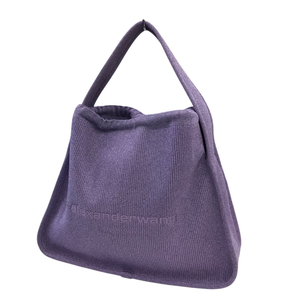 ★Alexander Wang★ ryan リブニット ラージバッグ RYAN LARGE BAG IN RIBBED KNIT in BLACK | alexanderwang®