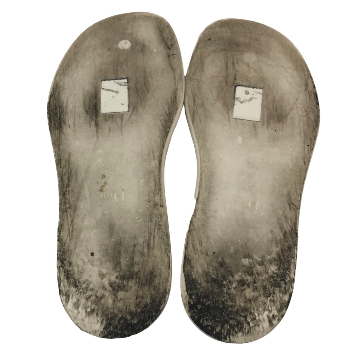 DIOR Every-D スライドサンダル Embossed Lambskin Dior Women Every-D Slide Black Embossed Lambskin