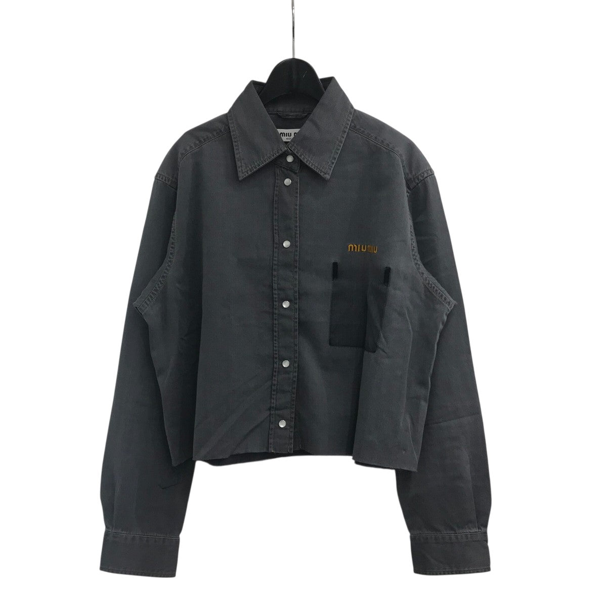 MIU MIU(ミュウミュウ) LEATHER NYLON BLOUSON レザージャケット