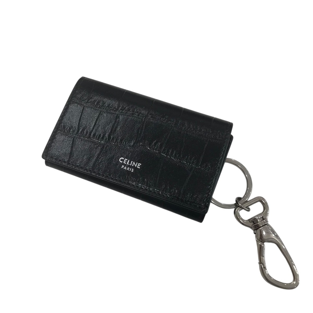 【新品未使用品】CELINE キーケース クロコダイル型押し カーフスキン 新品未使用品】CELINE キーケース クロコダイル型押し カーフスキン