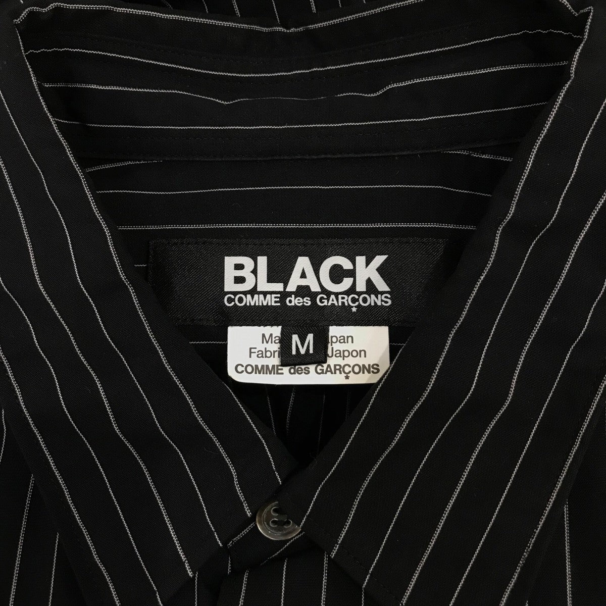 COMME des GARCONS ブラック ストライプ 長袖シャツ　毛100% 81l4TNPRuCL._UY1000_.jpg