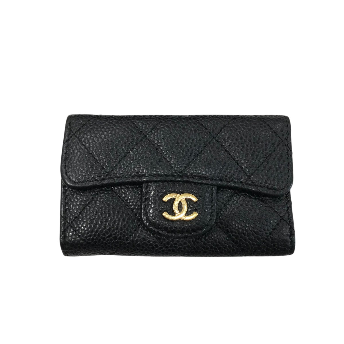 ⭐︎本物シャネル⭐︎小型ケースキャビアスキン CHANEL(シャネル) キャビアスキンマトラッセキーケース 2034