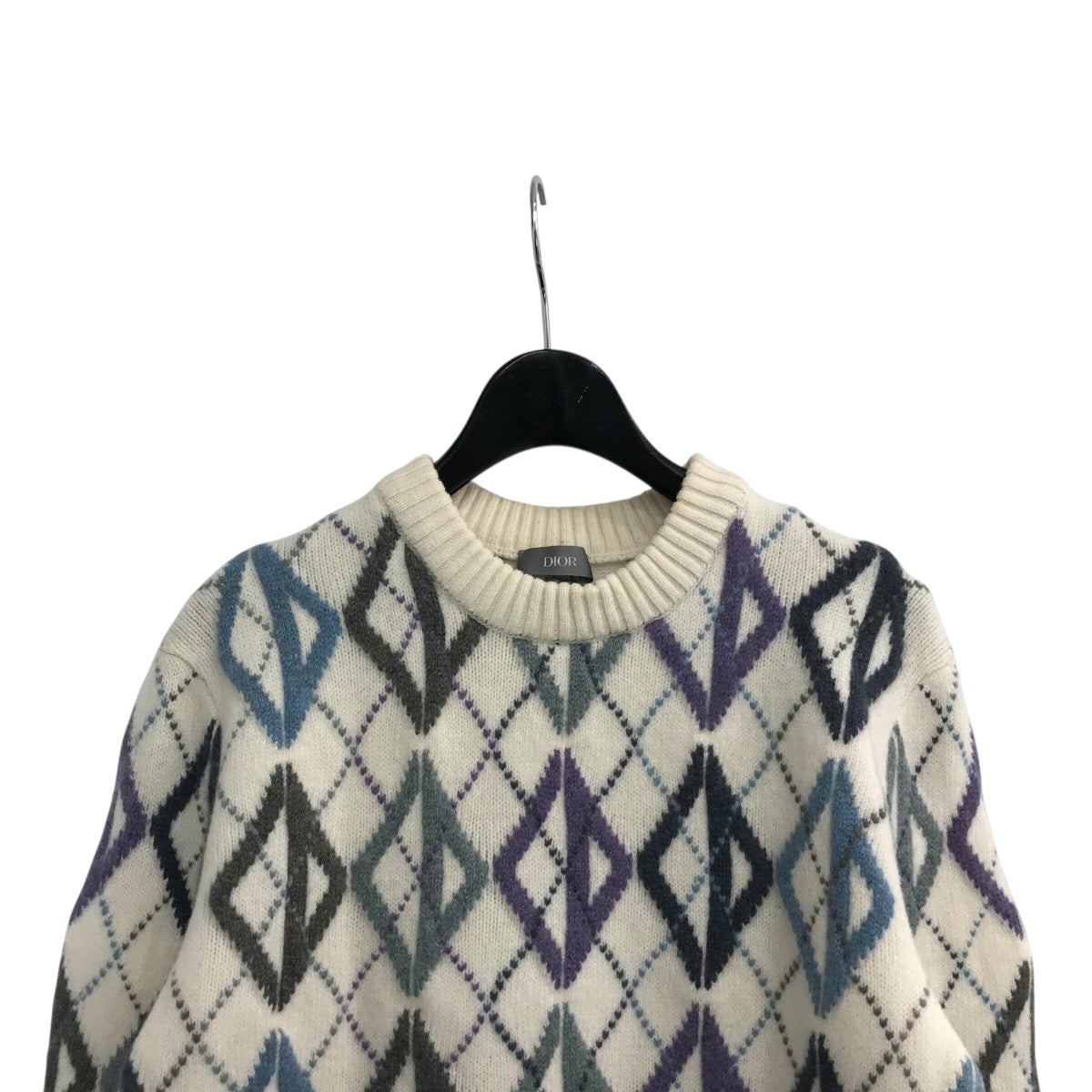 DIOR(ディオール) アーガイルCDウールカシミヤニット113M637AT184