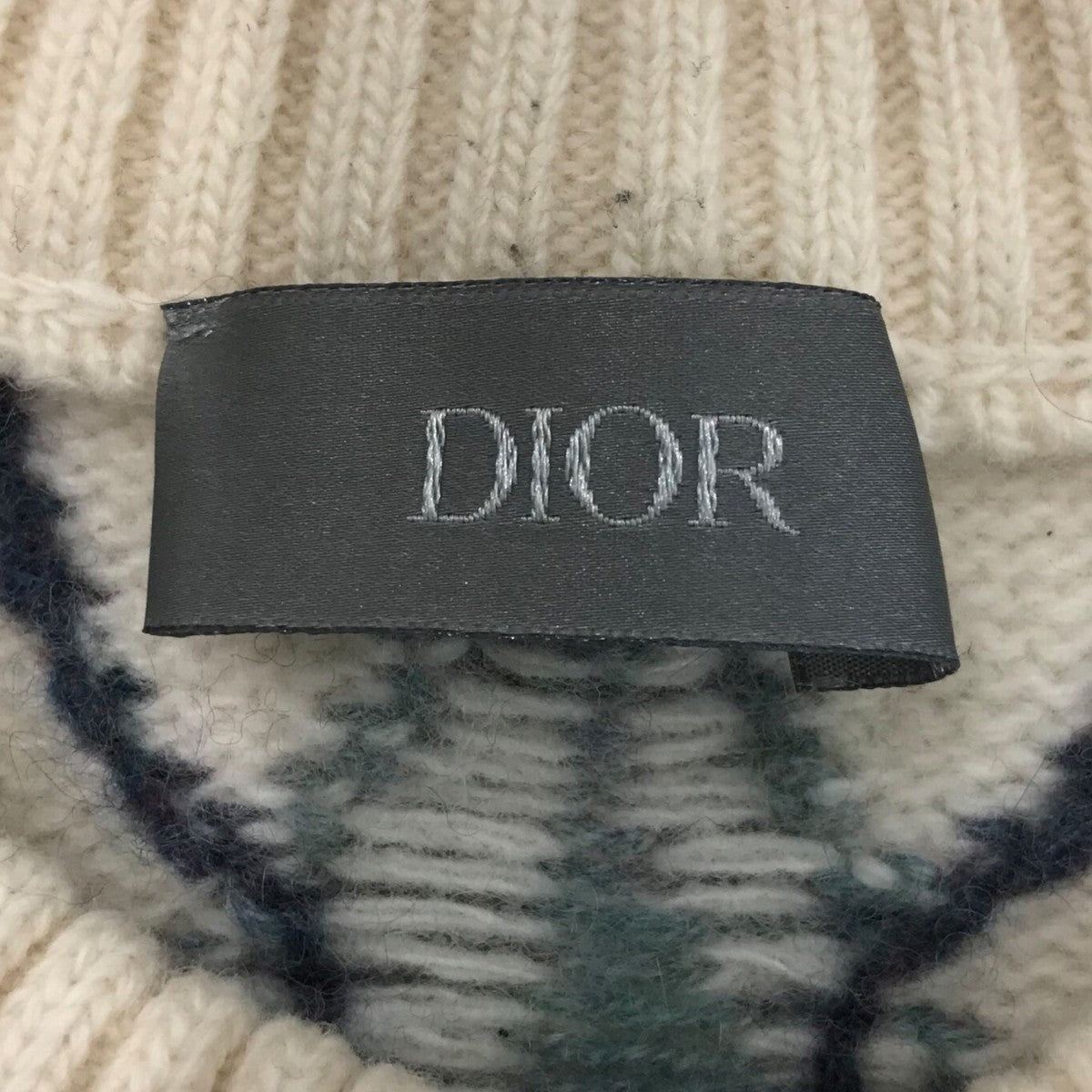 【non】Christian Dior ウールカシミヤ混 ロゴライン non様専用】Christian Dior ウールカシミヤ混 ロゴライン
