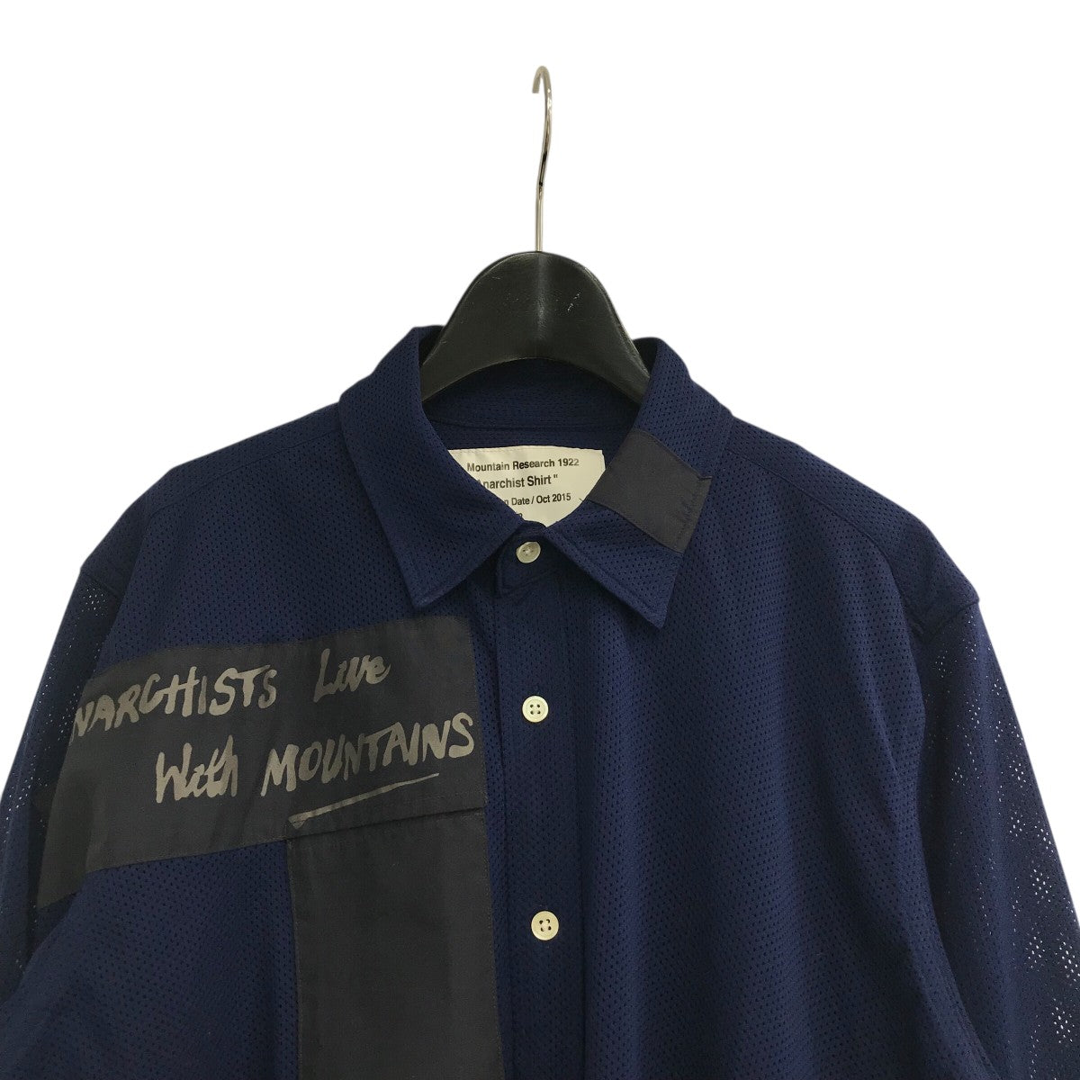 【┏━╋┳┛】マウンテンリサーチ Anarchist シャツ メッシュ 紺 MOUNTAIN RESEARCH(マウンテンリサーチ) 「Anarchist Shirt