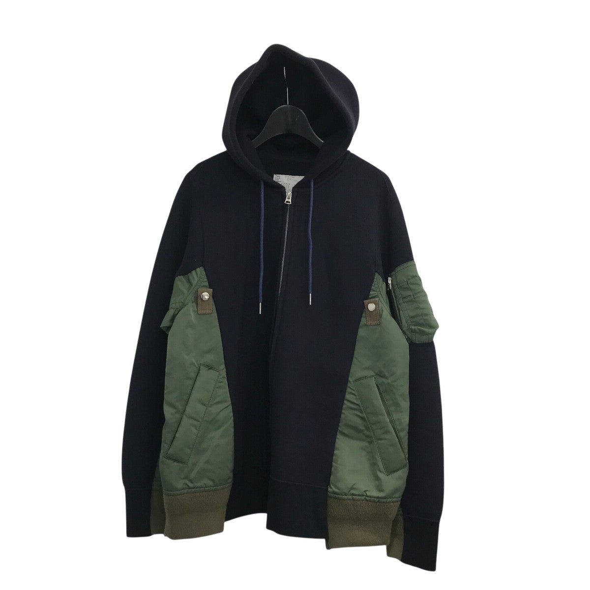 sacai Sponge Sweat X Ma-1 ジップアップパーカー sacai - SACAI Sponge Sweat X Ma-1 Zip Up Hoodieの通販 by