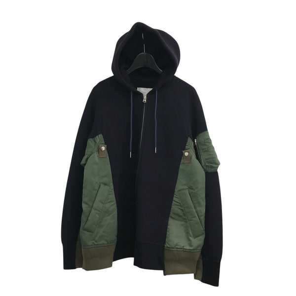 sacai(サカイ) 「Sponge Sweat MA-1 Zip Hoodie」切替ジップパーカー