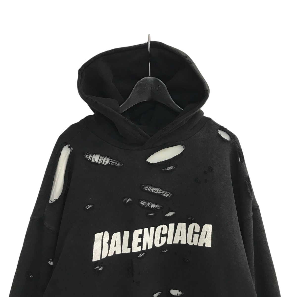 【BALENCIAGA】21SS CAPS DESTROYED ロゴ フーディー BALENCIAGA】21SS CAPS DESTROYED ロゴ フーディー (BALENCIAGA