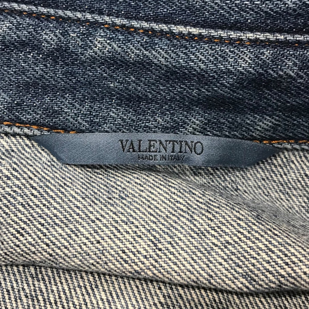 送料関税込み★VALENTINO★デニムジャンプスーツ Valentino《ジャンプスーツ》デニム Vロゴ コットン DHL 直営店