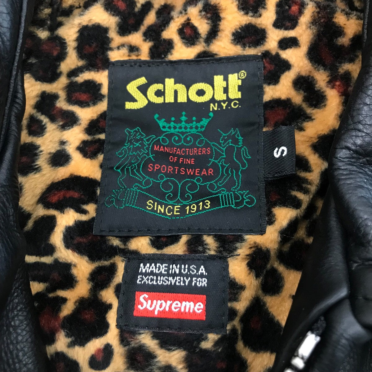 Supreme×Schott 24AW「Leather Racer Jacket」レザージャケット 古着・中古-5枚目のアイテム画像