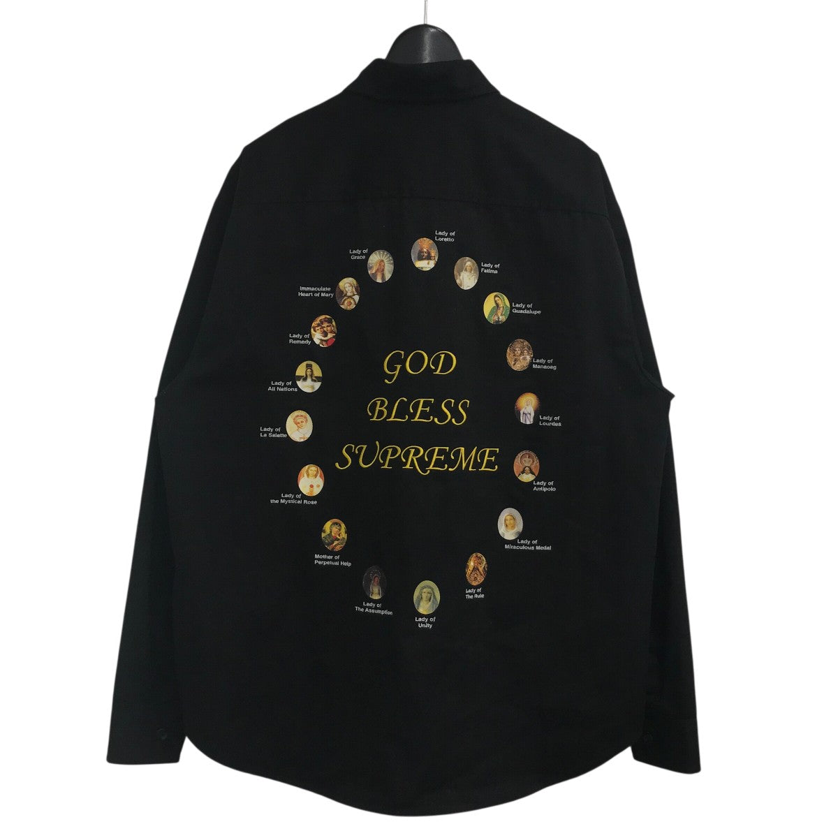 Supreme / 24SS OUR LADY WORK SHIRT_長袖シャツ/XL/コットン/BLK Supreme(シュプリーム) 24SS「Our Lady Work Shirt」ワークシャツ