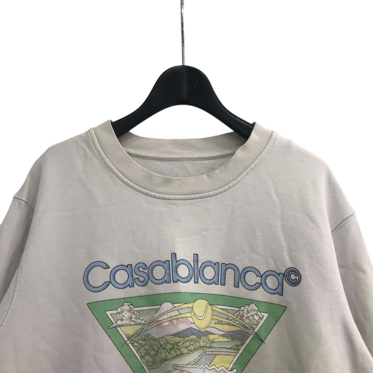 Casablanca ロゴ入りニット Casablanca Blue & Off-White Knit Logo Sweater Casablanca