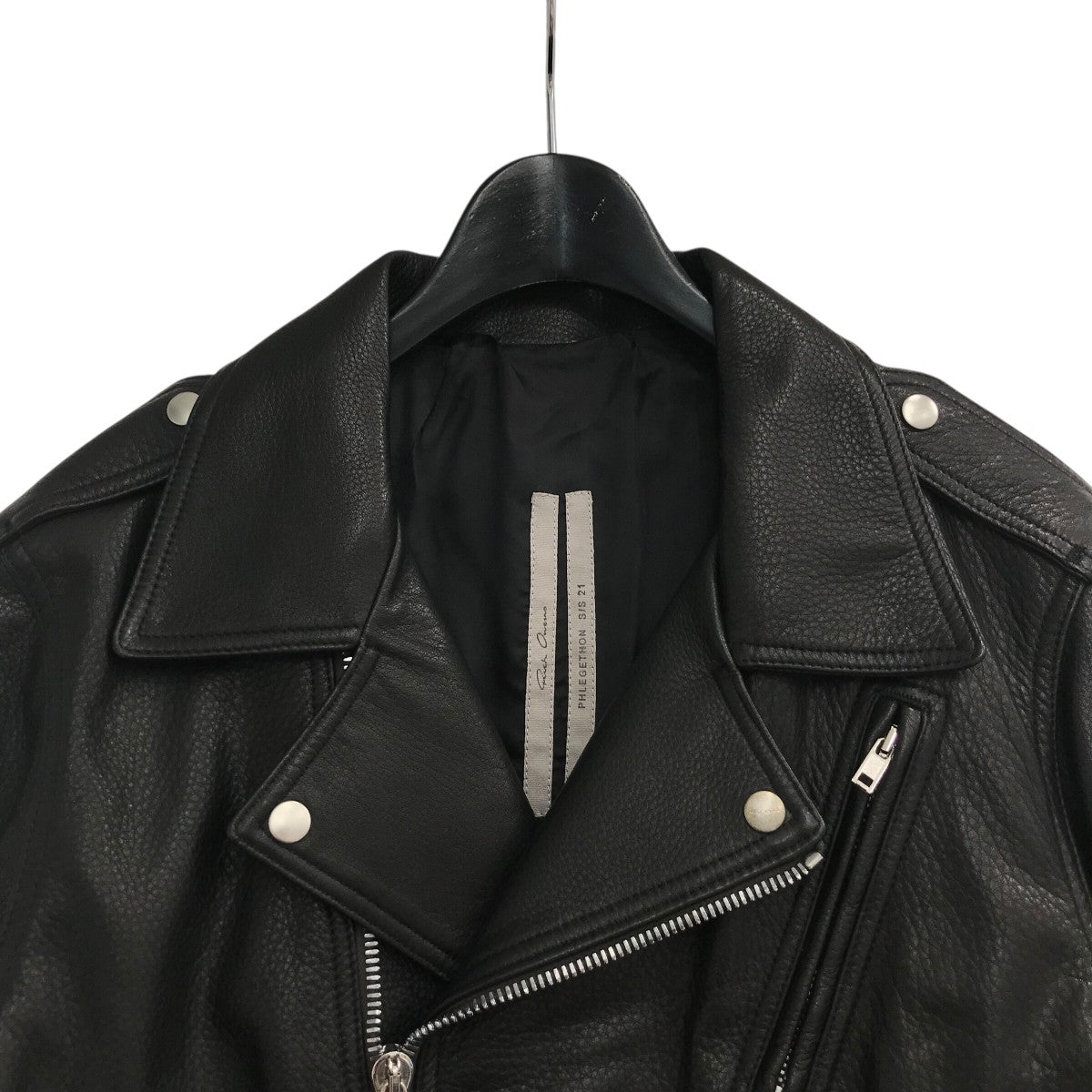07AW RICK OWENS 襟付き レザー ジャケット ブルゾン ライダース 07AW RICK OWENS 襟付き レザー ジャケット ブルゾン ライダース