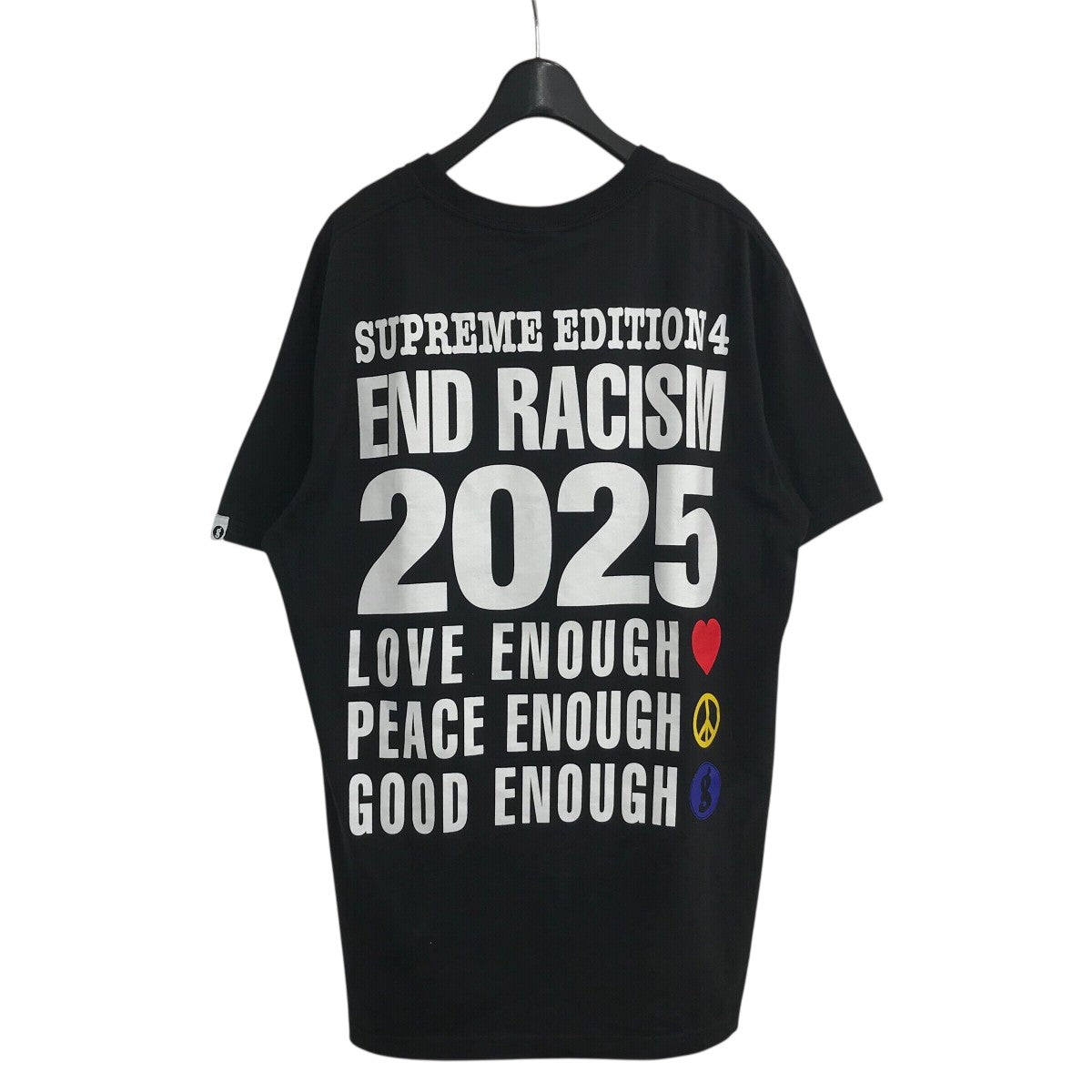 Supreme×GOODENOUGH 25SS「End Racism TEE」プリントTシャツ