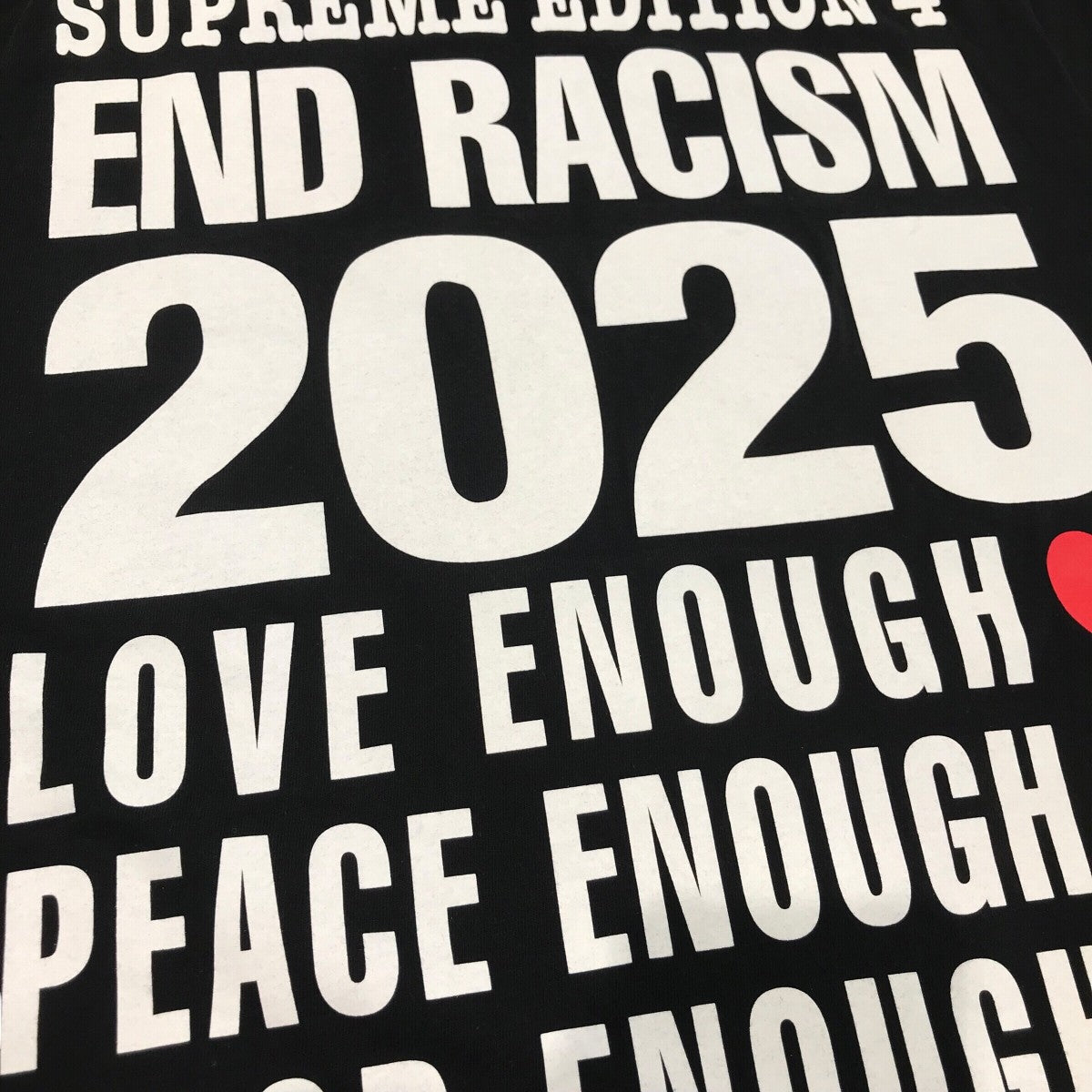 Supreme×GOODENOUGH 25SS「End Racism TEE」プリントTシャツ