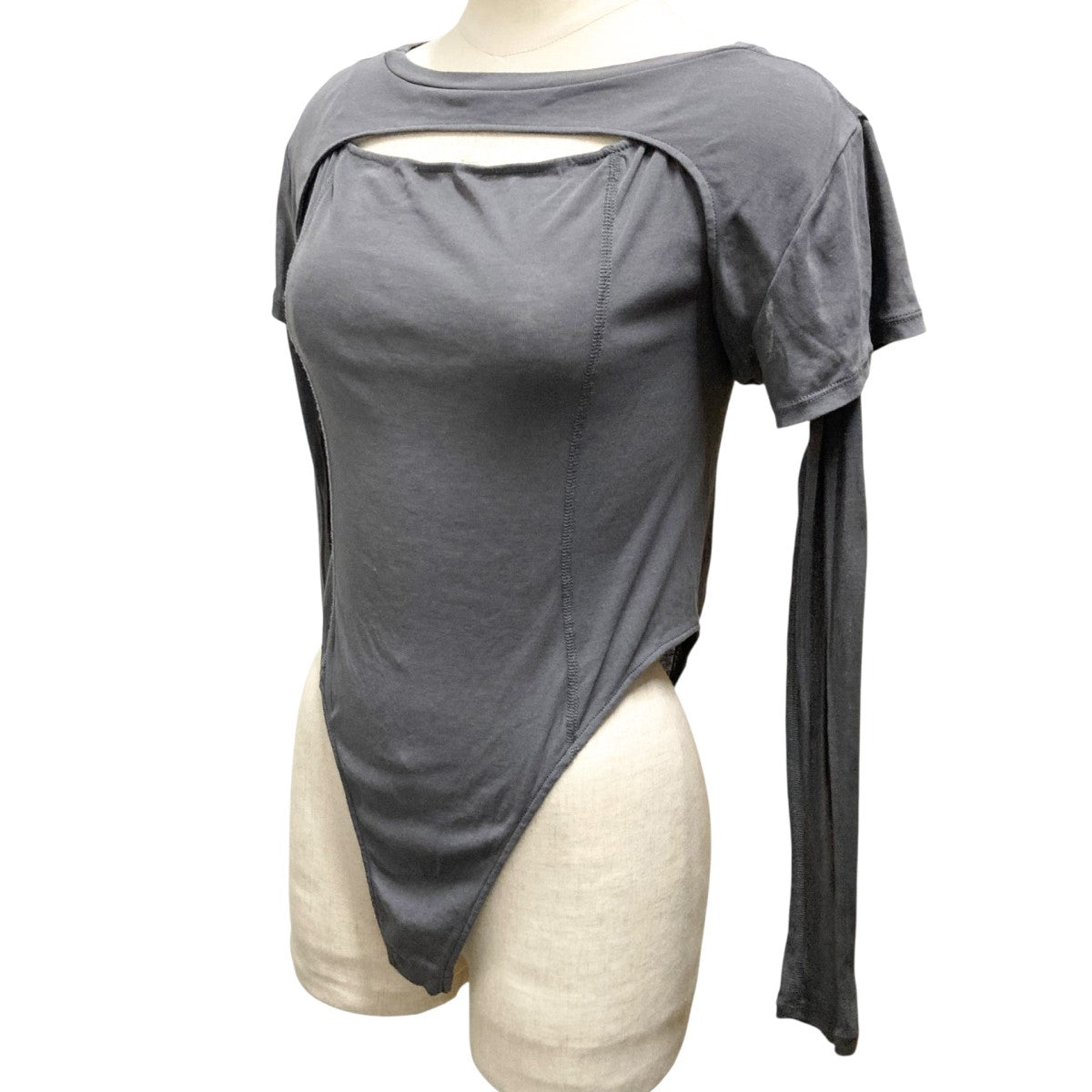 アイレネ IRENE Sheer Layered Longsleeves Tee レイヤードカットソー 26S82005 ホワイト サイズ：38 IRENE(アイレネ) Sheer Layered Longsleeves Teeレイヤード