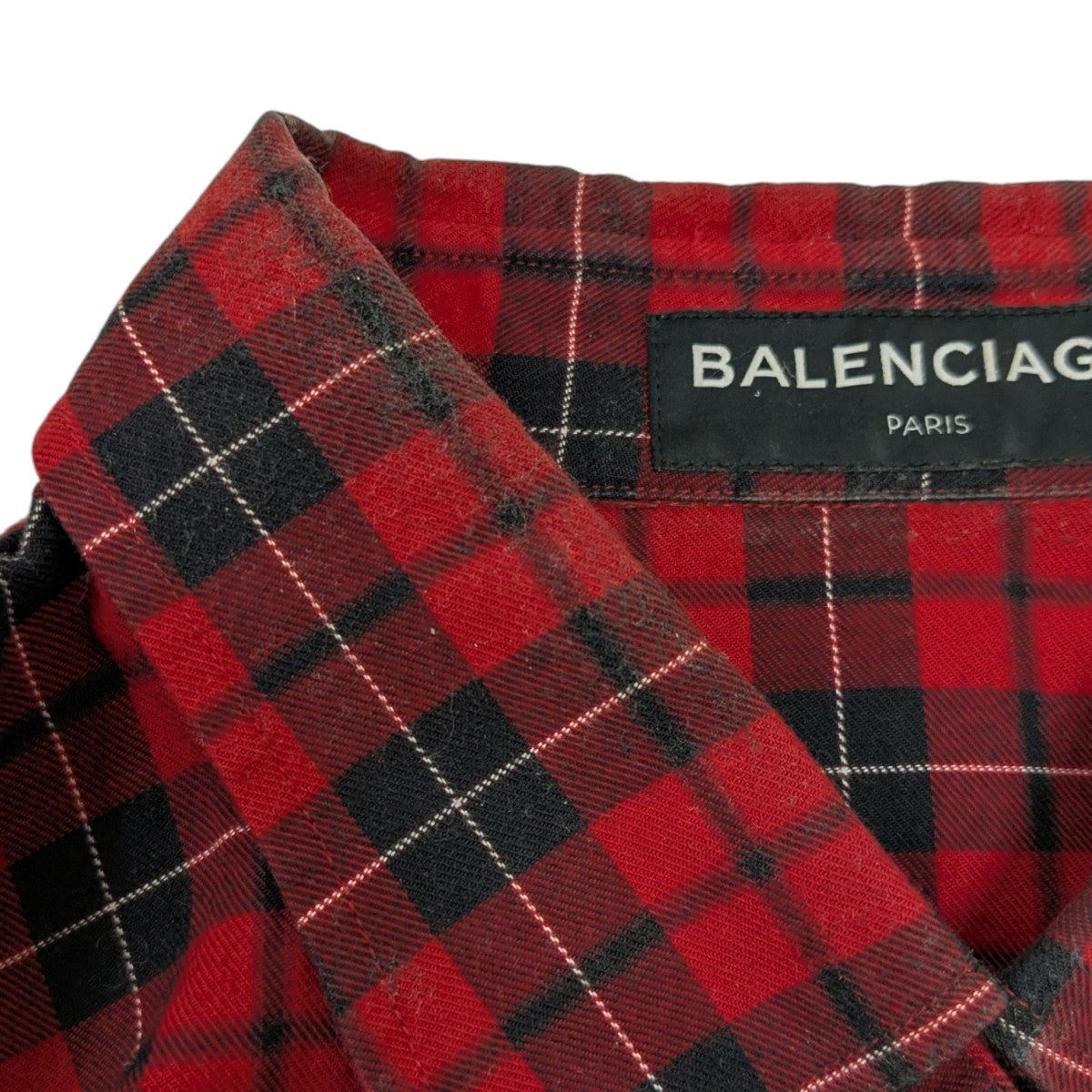 BALENCIAGA(バレンシアガ) バックロゴプリントチェックシャツ