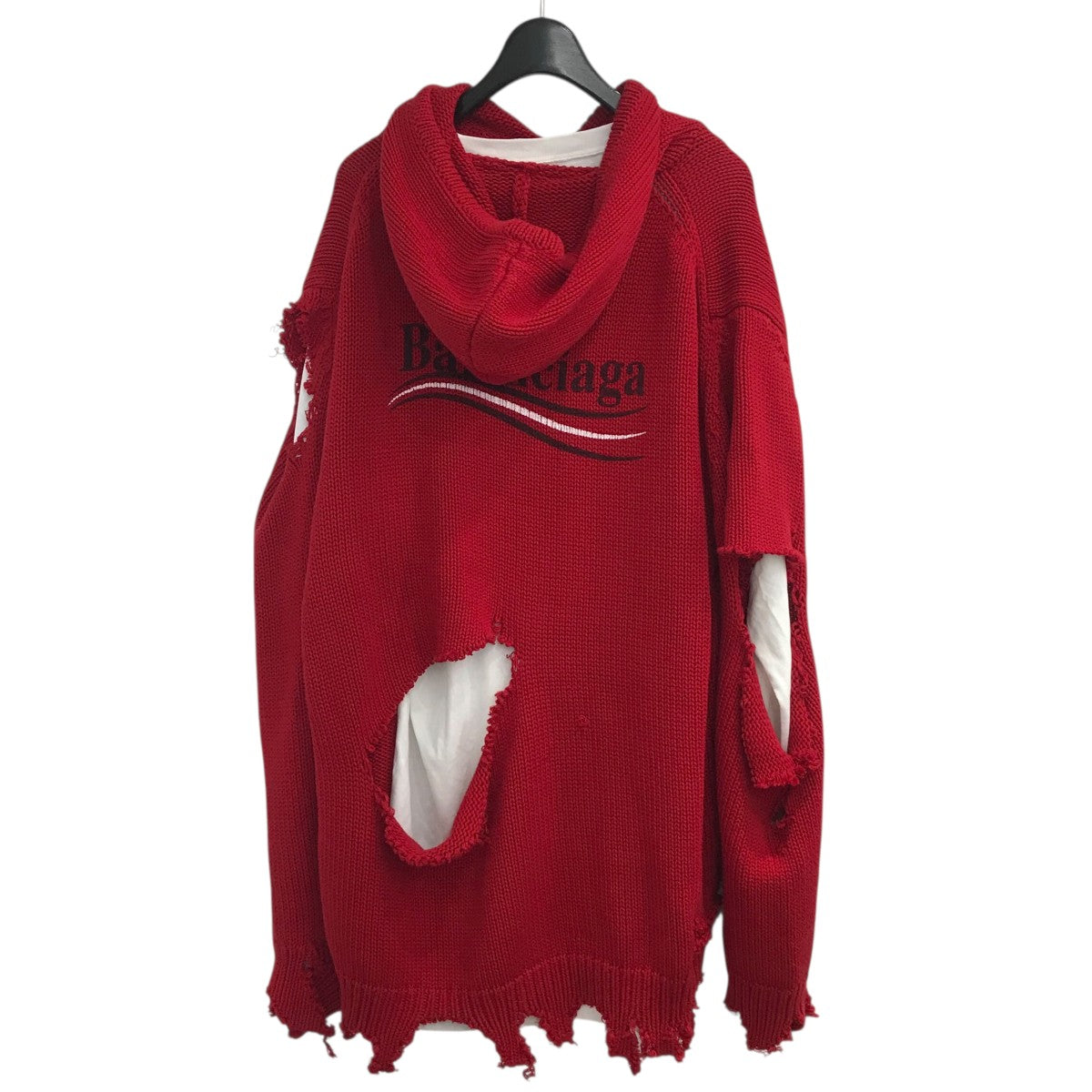 BALENCIAGA 21aw ニットパーカー BALENCIAGA バレンシアガ ニットパーカー デストロイド