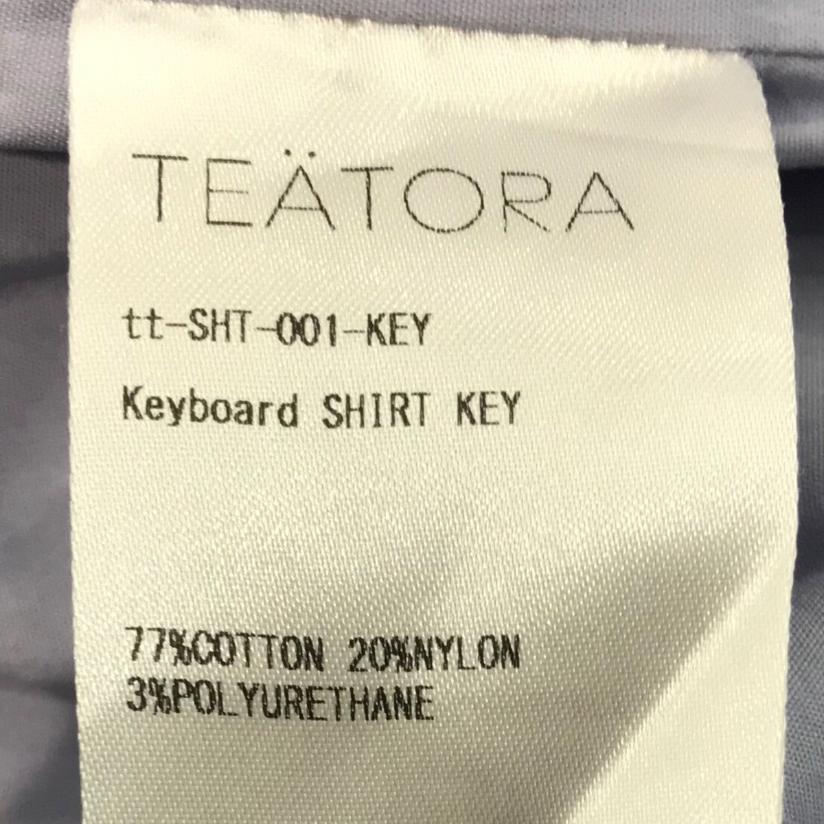 トップス TEATORA KEYBOARD SHIRT KEY TEATORA(テアトラ) 「Keyboard Shirt KEY」オープンカラーシャツ